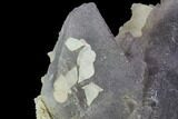 Calcite On Purple Fluorite - Pakistan (reduced price) #90647-2